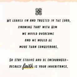 Faith Carries Us Through Religious Thinking of You Card