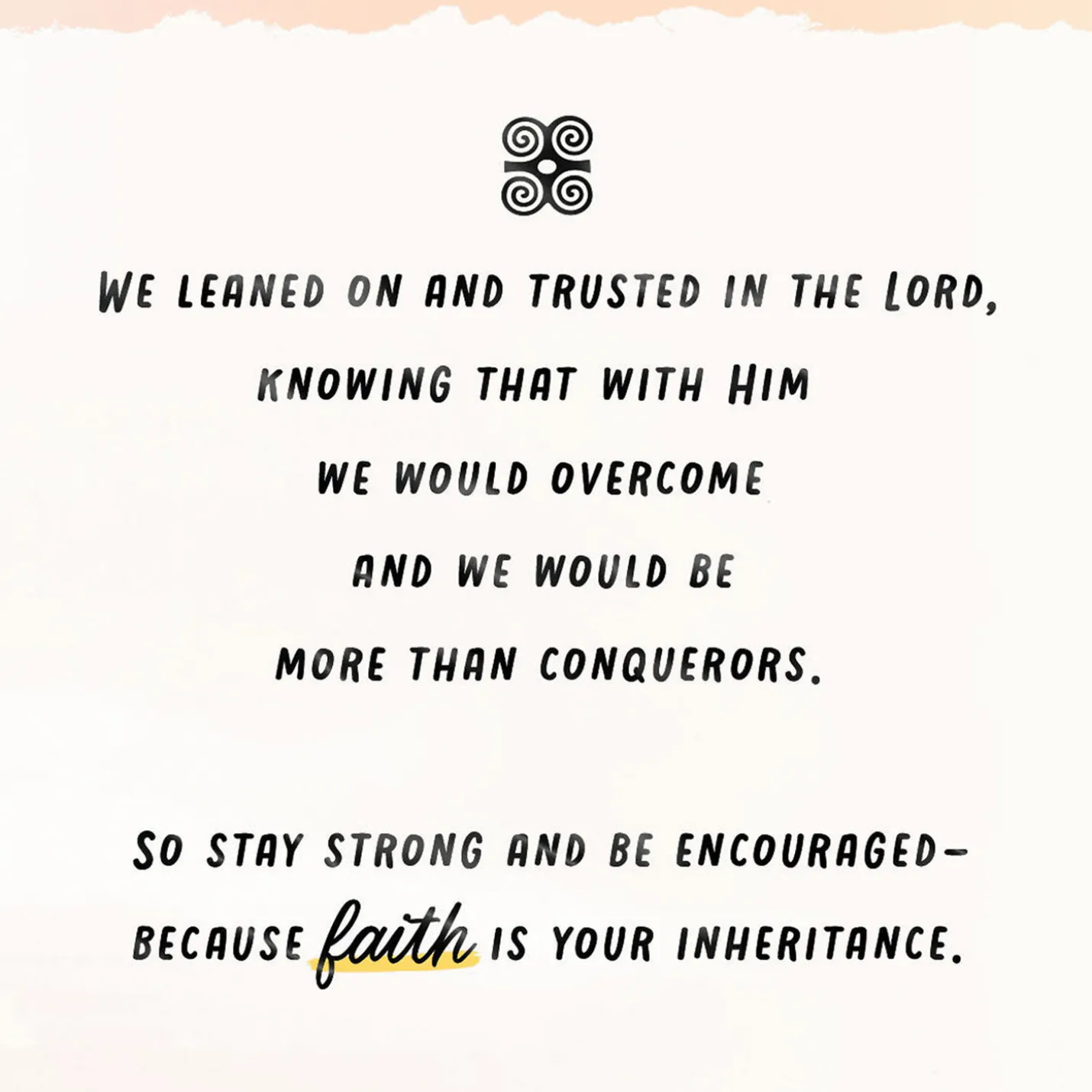 Faith Carries Us Through Religious Thinking of You Card