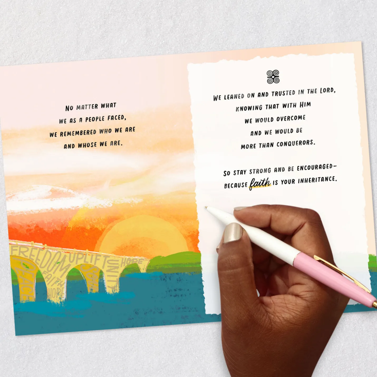 Faith Carries Us Through Religious Thinking of You Card
