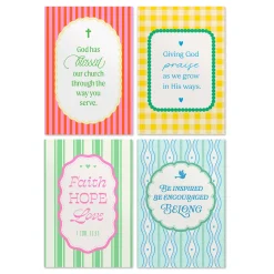 Faith Hope Love Assorted Religious Church Occasions Cards, Box of 12