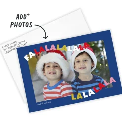 Falalala Fun Flat Christmas Photo Card