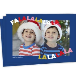 Falalala Fun Flat Christmas Photo Card