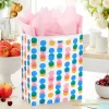 13" Falling Rows of Dots Large Gift Bag With Tissue Paper