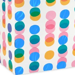 13" Falling Rows of Dots Large Gift Bag With Tissue Paper
