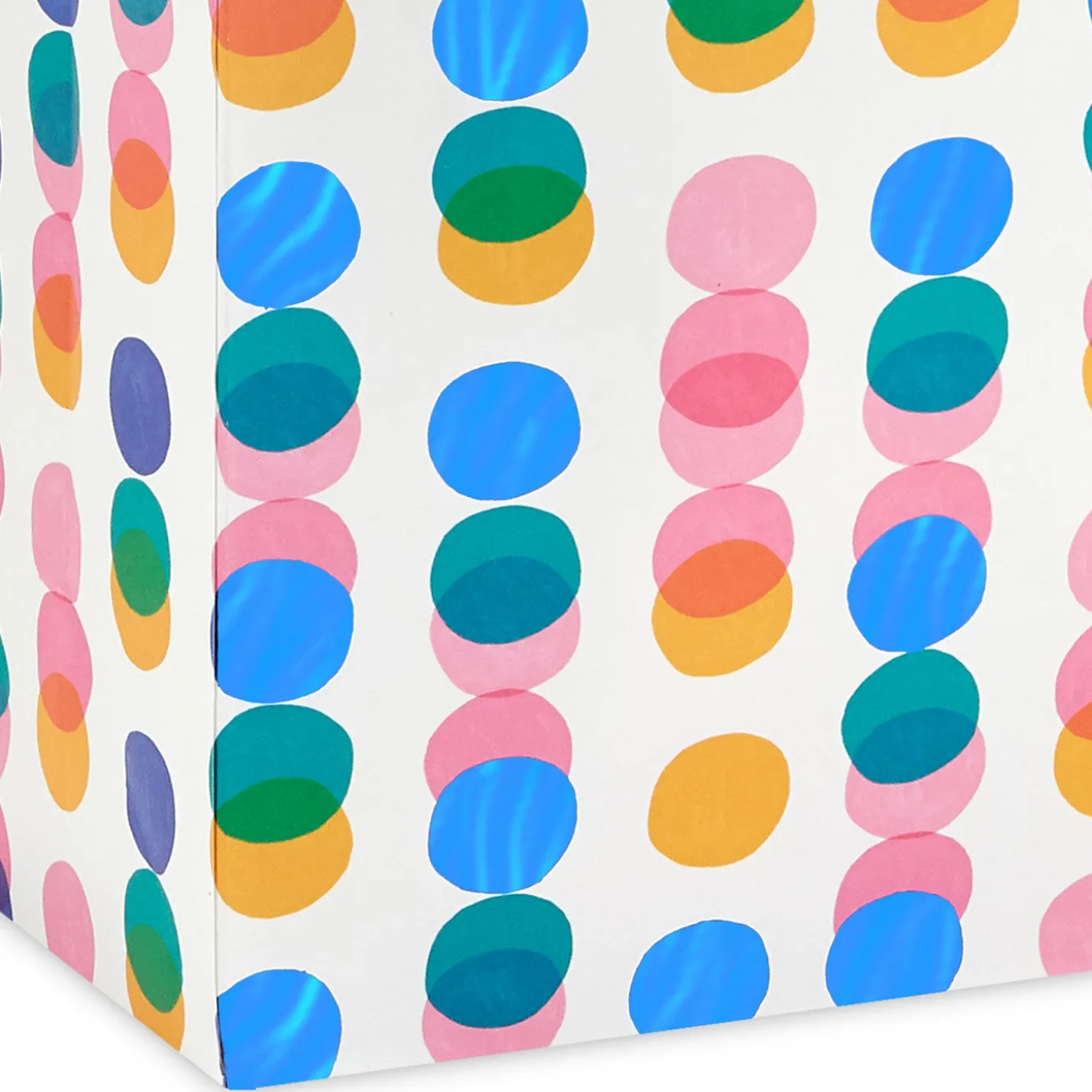 13" Falling Rows of Dots Large Gift Bag With Tissue Paper