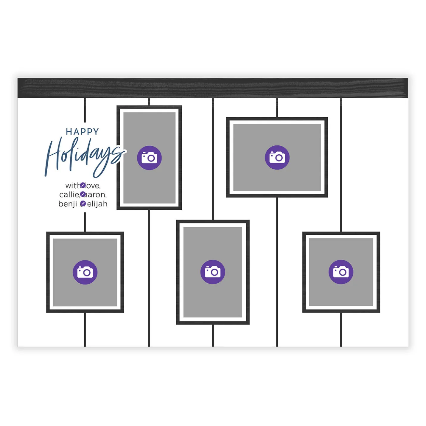 Family Gallery Flat Holiday Photo Card