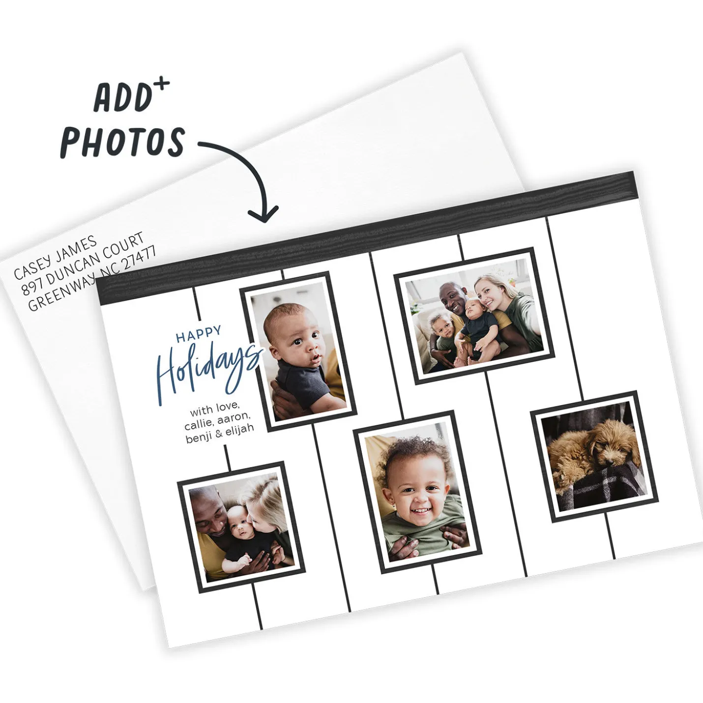 Family Gallery Flat Holiday Photo Card