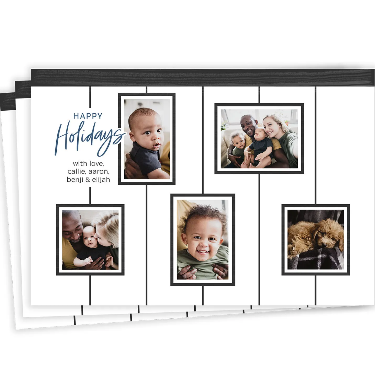 Family Gallery Flat Holiday Photo Card