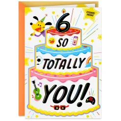 Fantastic and Fun 6th Birthday Card With Stickers