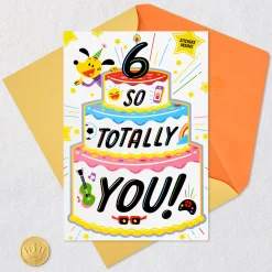 Fantastic and Fun 6th Birthday Card With Stickers