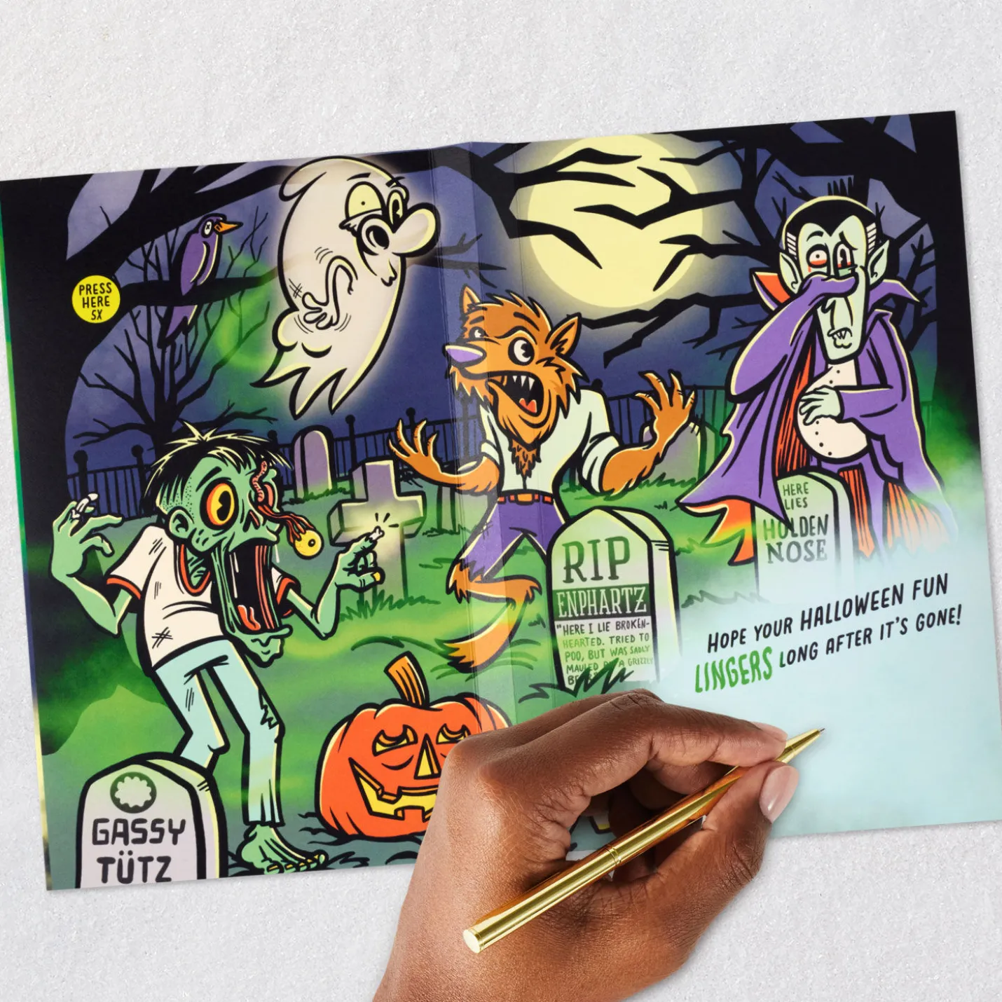 Farting Monsters Funny Halloween Card With Sound