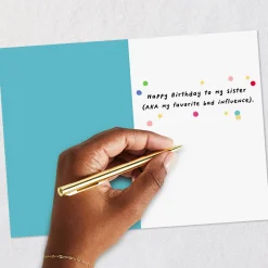 Favorite Bad Influence Funny Birthday Card for Sister