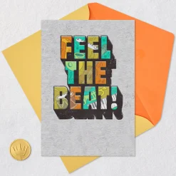 Feel the Beat Musical Icons Lettering Birthday Card for Kids