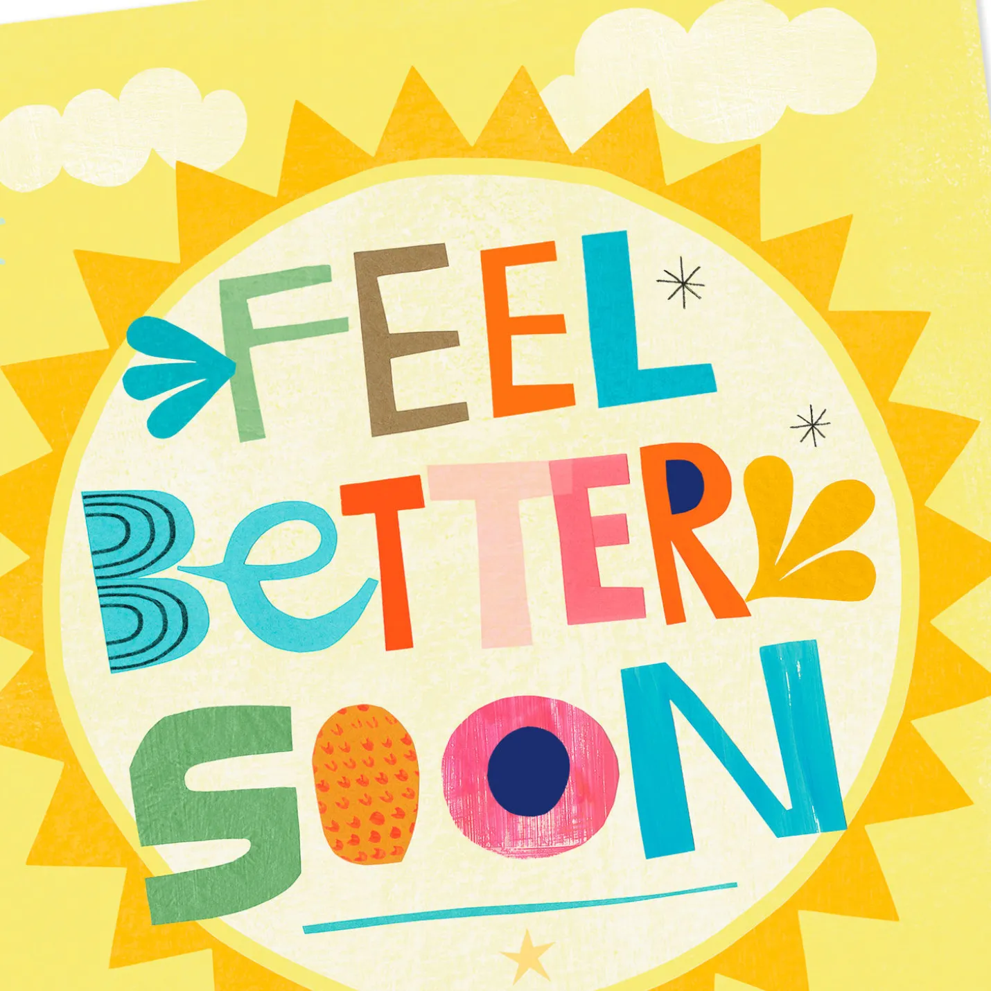 16" Feel Better Soon Sun Jumbo Get Well Card