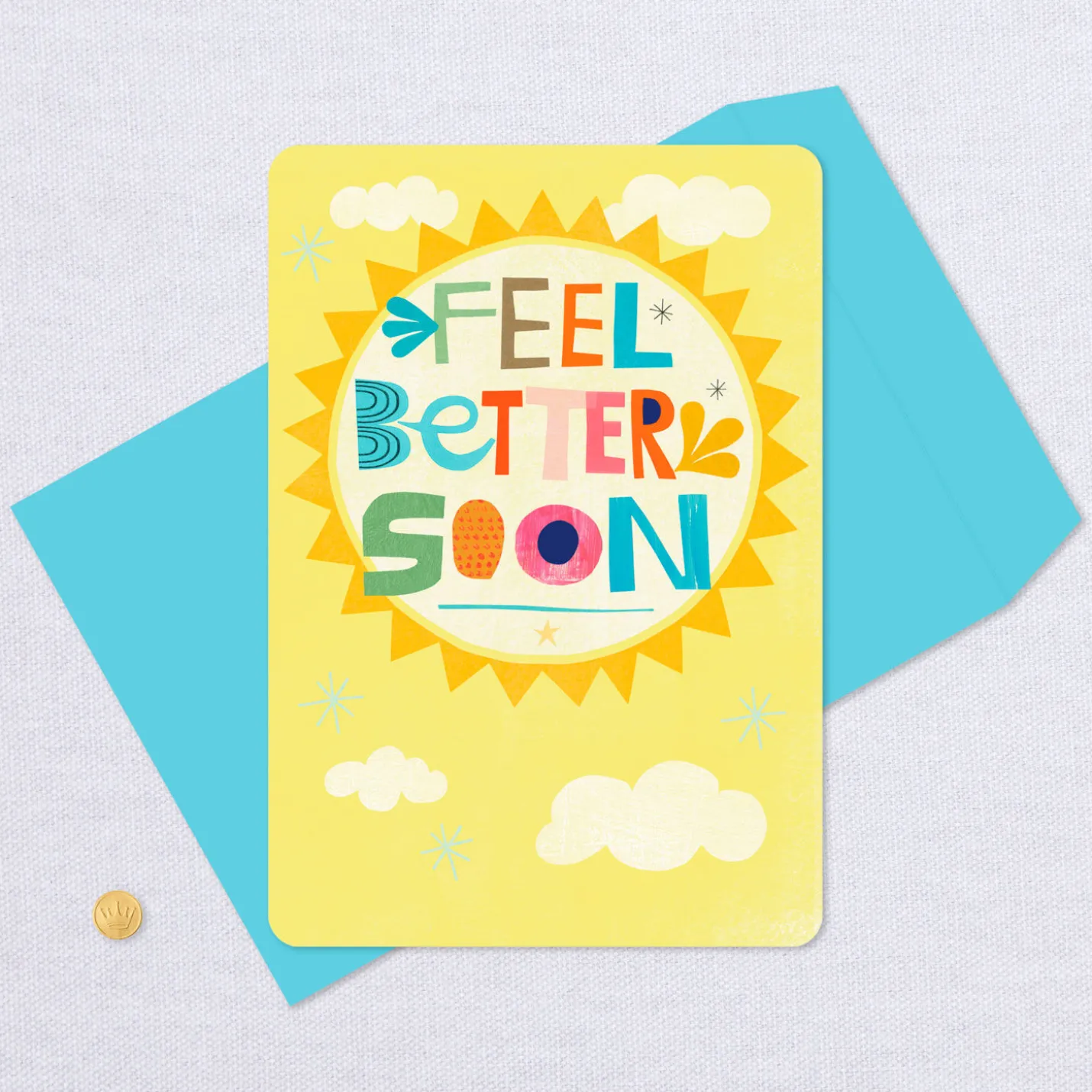 16" Feel Better Soon Sun Jumbo Get Well Card