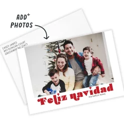 Feliz Navidad Retro Lettering Christmas Photo Card