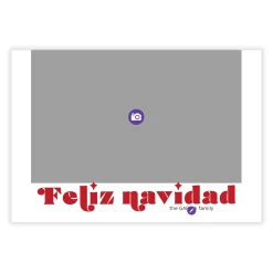 Feliz Navidad Retro Lettering Christmas Photo Card