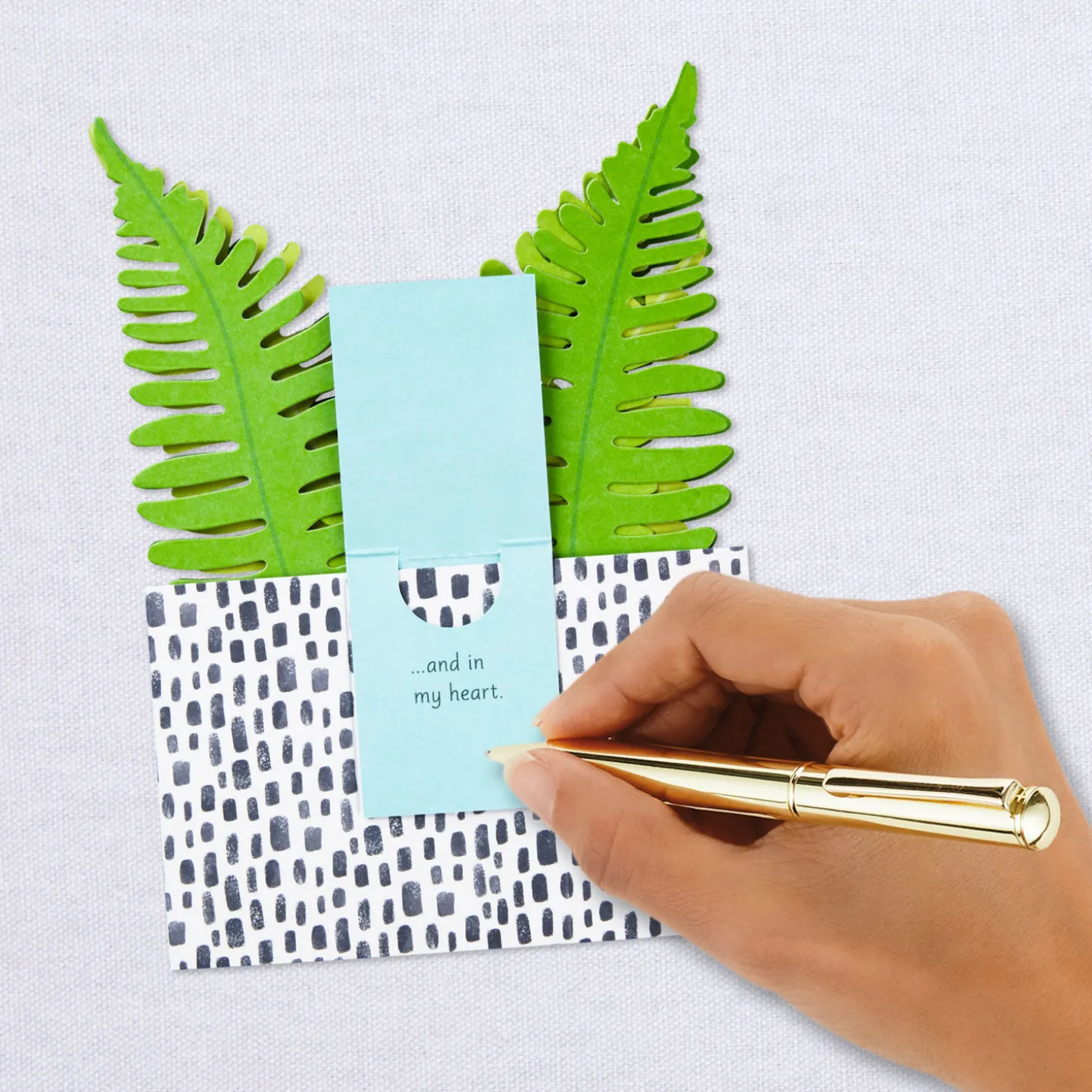 Fern Rooting for You 3D Pop-Up Thinking of You Card