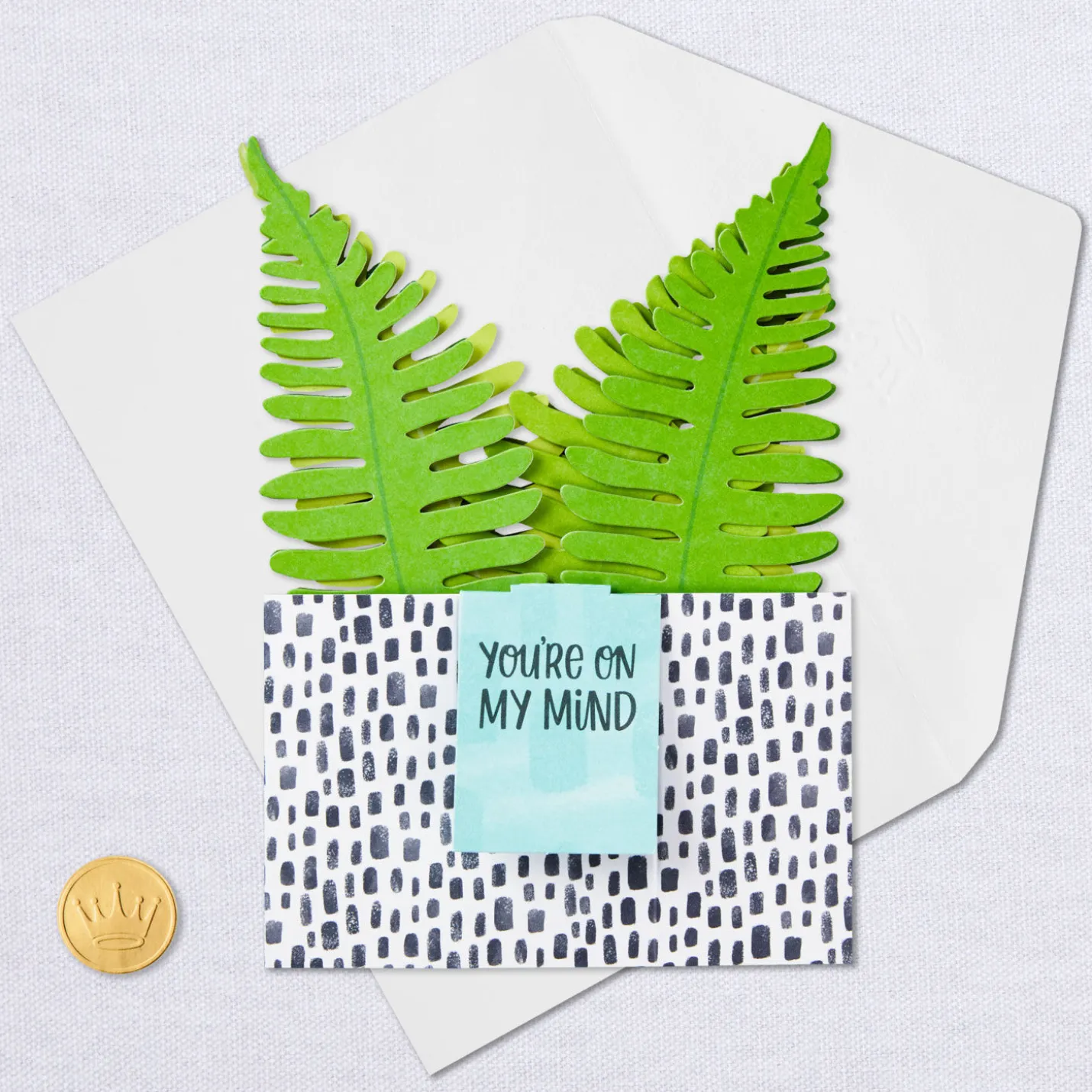 Fern Rooting for You 3D Pop-Up Thinking of You Card