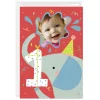 Festive Elephant Custom First Birthday Card