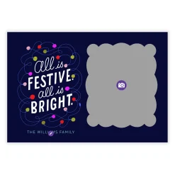 Festive and Bright Flat Christmas Photo Card