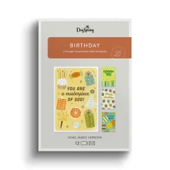 Festive Assorted Religious Birthday Cards, Box of 12
