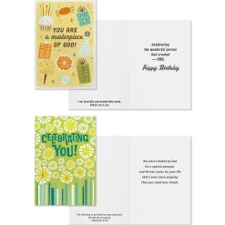 Festive Assorted Religious Birthday Cards, Box of 12