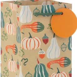13" Festive Fall 4-Pack Wine Gift Bags Assortment
