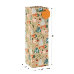 13" Festive Fall 4-Pack Wine Gift Bags Assortment