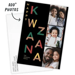 Festive Lettering Flat Kwanzaa Photo Card