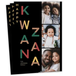 Festive Lettering Flat Kwanzaa Photo Card