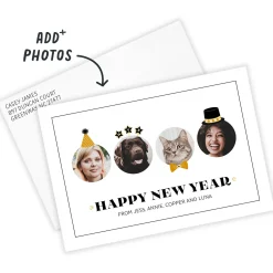 Festive Photo Props Flat New Year Photo Card
