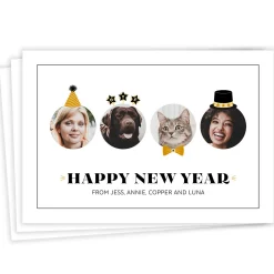 Festive Photo Props Flat New Year Photo Card