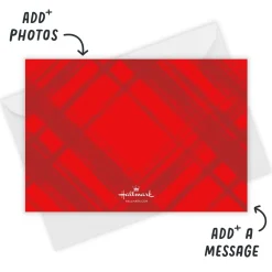 Festive Plaid Flat Christmas Photo Card