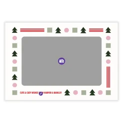 Festive Shapes Flat Christmas Photo Card
