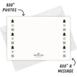 Festive Shapes Flat Christmas Photo Card