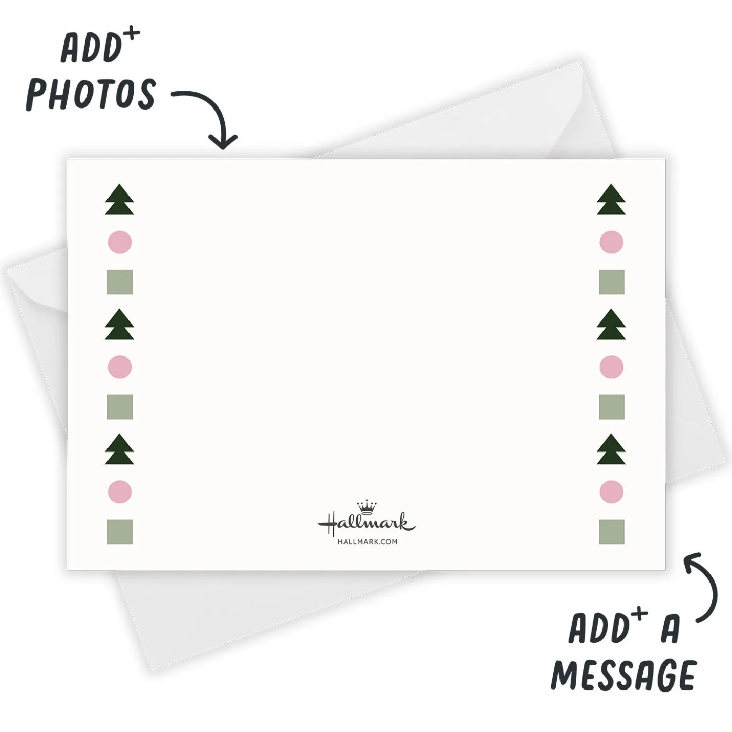 Festive Shapes Flat Christmas Photo Card