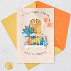 Find Your Sunny, Happy Place Birthday Card for Mom
