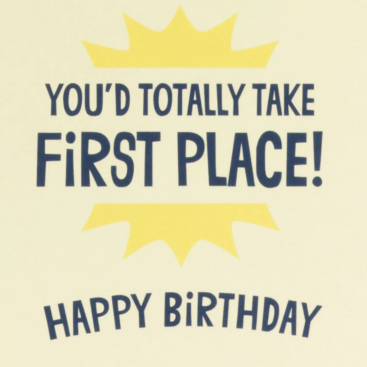 First Place for Coolness Birthday Card