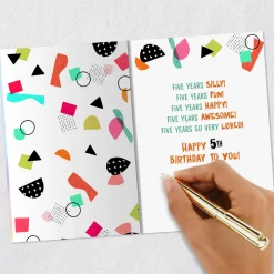 Five Years Loved 5th Birthday Card