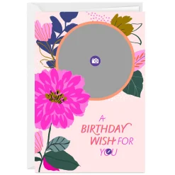 Floral Blessed Wishes Custom Birthday Card