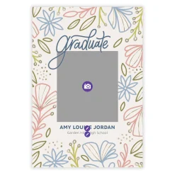 Floral and Flourish Flat Graduation Announcement