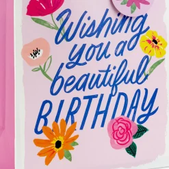 13" Floral Beauty on Pink Large Birthday Gift Bag