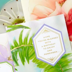 Floral Blessings Assorted Birthday Cards, Pack of 16