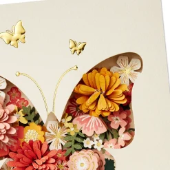 Floral Butterfly Blank Card