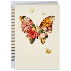 Floral Butterfly Blank Card