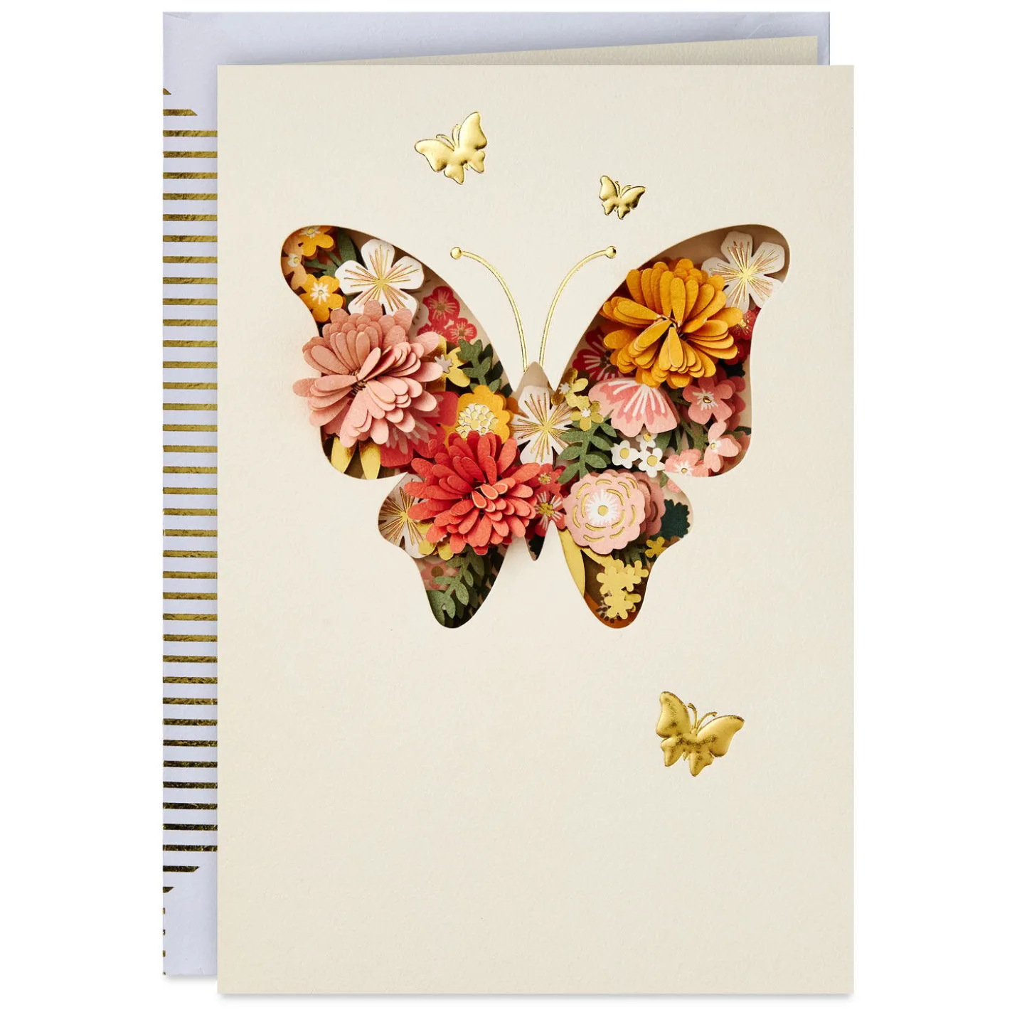 Floral Butterfly Blank Card
