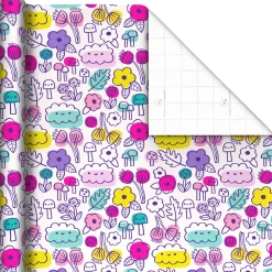 Floral Doodles Wrapping Paper, 20 sq. ft.