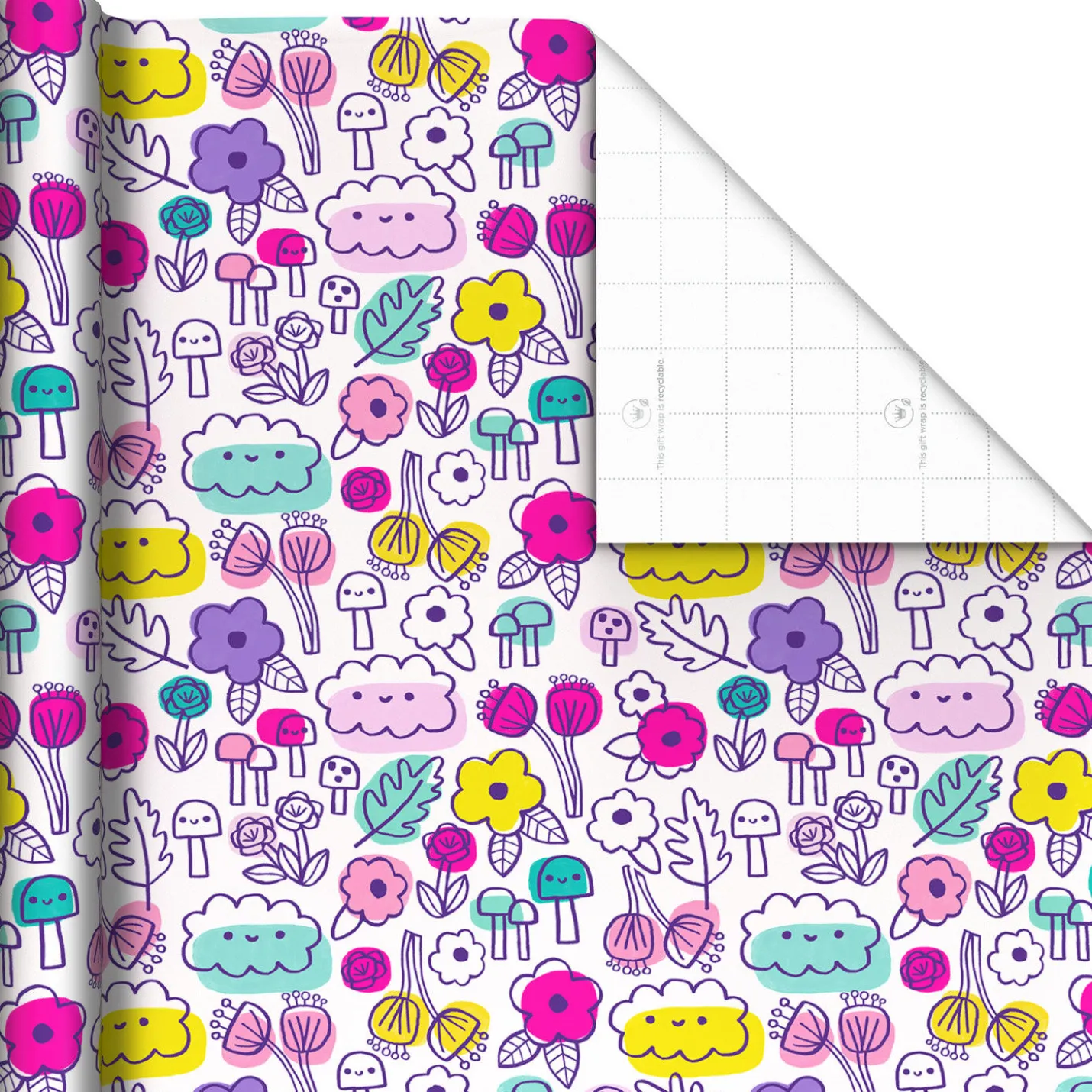 Floral Doodles Wrapping Paper, 20 sq. ft.