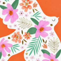 Floral Dove Blank Card